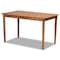 Baxton Studio Riordan Mid-Century Dark Brown Faux Leather and Walnut Brown Finished Wood 3-PC Dining Nook Set 186-11358-9305-Zoro - alternate 8
